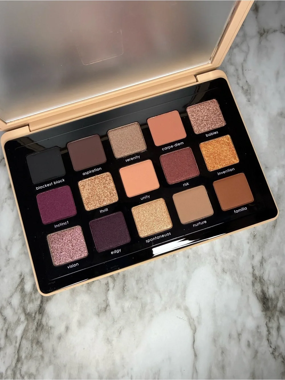 Natasha Denona Beige Matte Compact with Black Ink Accents